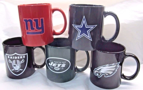NFL 11oz C Handle Ceramic Coffee Mug  Team Logo The Memory Co. Select Team Below Cover