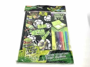 Nickelodeon Teenage Mutant Ninja Turtles 2 Book in 1 Swap Journal & 6 Markers - Picture 1 of 4