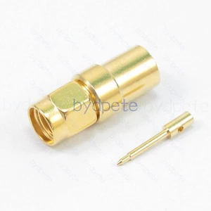 RG401 SMA male plug connector Solder for RG-401 Coaxial Cable Coax Semi RF 50ohm - Picture 1 of 8