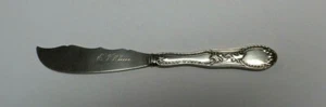 Cuchillo de mantequilla maestro maestro de plata Tifft & Whiting moneda 7 1/8" 1,5 Toz monograma - Imagen 1 de 5