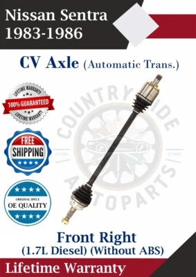 Nuevo eje CV delantero derecho OE para Nissan Sentra 1983-1986 1,7 L automático de por vida con Foto 1 de 4