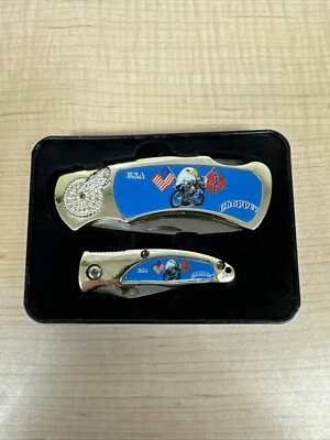 Cuchillo Plegable Coleccionistas, USA Chopper En Estuche. Hermosa adición a la colección! Foto 1 de 2
