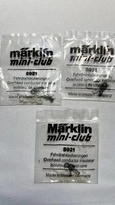 V189 - 3 Sachets isolateur de caténaires MARKLIN 8921 Fahrdrahtisolierungen Neuf - Photo 1/4