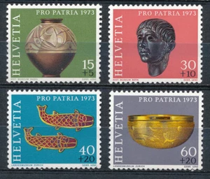 Switzerland - Archeologic Finds Stamps Set MNH (1973) - Picture 1 of 1