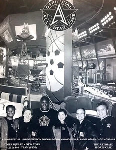 Shaq Griffey Joe Montana Seles All-Star Café Times Square 1996 anuncio impreso de Nueva York - Imagen 1 de 1