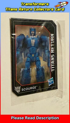 Transformers Titans Return SCOURGE Collectors Card Hasbro (USED - No Damage) - Image 1 of 4