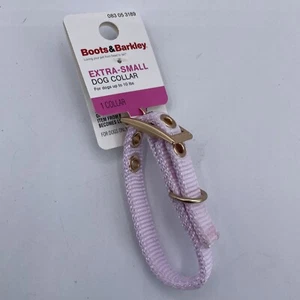 Botas y cuello de perro extra pequeño rosa cebada para perros de hasta 10 libras - Imagen 1 de 2