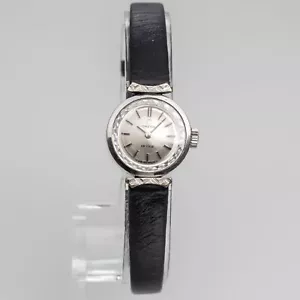 Omega De Ville Ladies Manual Vintage Silver Cocktail Cut Glass Mini Watch 17 mm - Picture 1 of 10