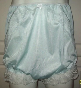 AZUL CLARO Nylon Tricot Bloomer SISSY BRAGAS - Hombres Mujeres 29 - 44" Cintura - Imagen 1 de 2