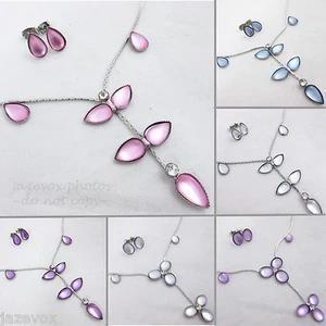 New Necklace Earrings SET Dangle Pendant Fashion Jewelry Femme Fairy Fairycore - Picture 1 of 78