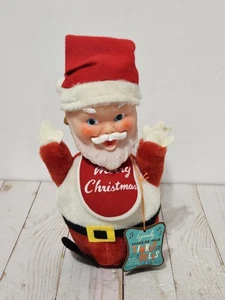 Vintage Gunderful Creation Santa Gummi Gesicht Roly Poly Shake Me Tinkle Bells - Bild 1 von 16