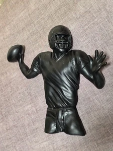 Vintage Resin 11” Silhouette Football Fan Quarterback Sports Room Wall Decor - Picture 1 of 7