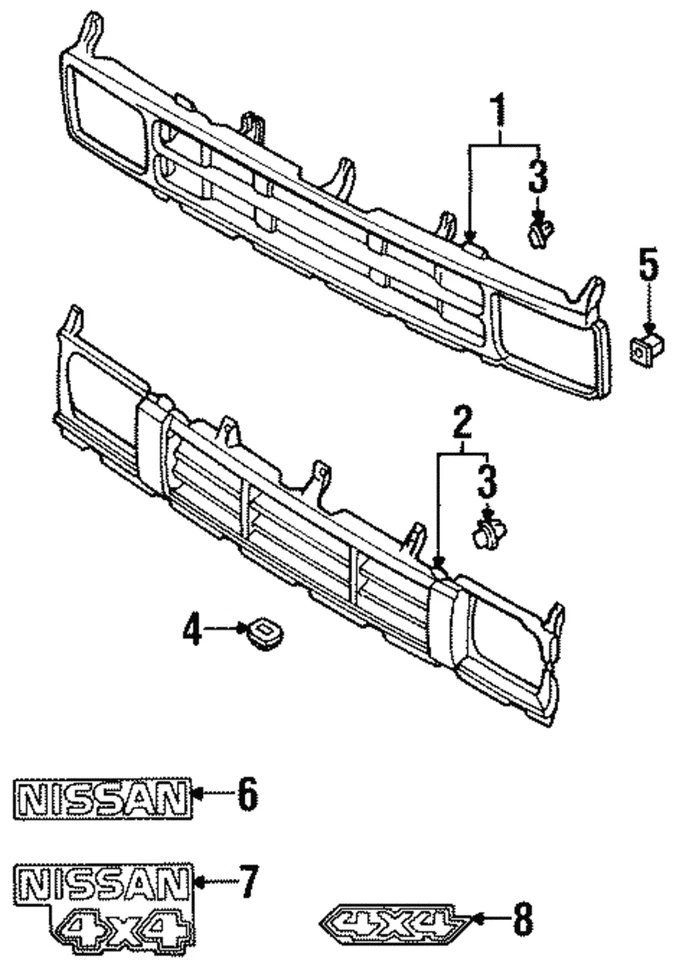 Genuine Nissan Grille Insulator 62380-U7400 - Image 1 of 1