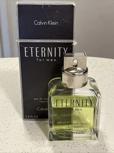 Vintage ETERNITY FOR MEN by Calvin Klein Eau De Toilette Spray 3.4oz/100ml - Picture 1 of 7