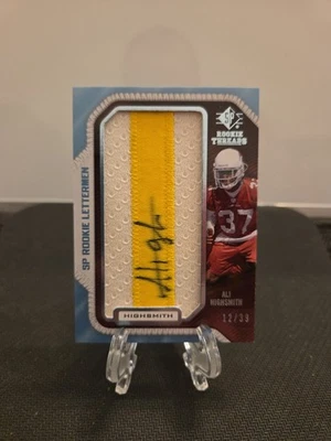 2008 Sp Rookie Threads Ali Highsmith Letterman Rookie RC Auto /39 Cardinals - Image 1 of 2