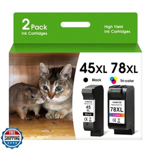 45 78 Ink Cartridge Combo Pack Compatible for HP Deskjet 1220c-ps 930C 952C 9 - Picture 1 of 5