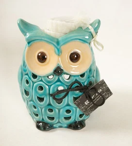 GG Fragrance Owl Oil Warmer Tart Burner (A3L/JSF6) 6.5" Turquoise Ceramic - Picture 1 of 11