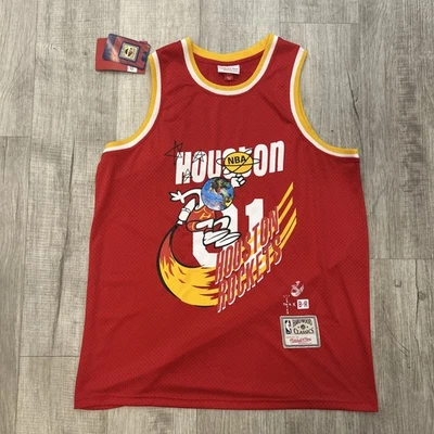 Travis Scott Cactus Jack Mitchell & Ness Houston Rockets Red Jersey Men’s XL - Image 1 of 4