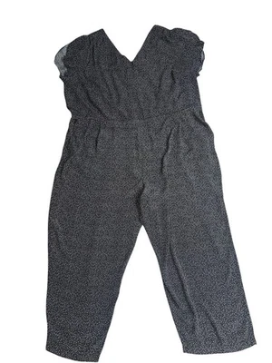 LOFT Fuschai комбинезон женщин плюс 26 горошек лепесток рукав галстук назад комбинезон - Изображение 1 из 4