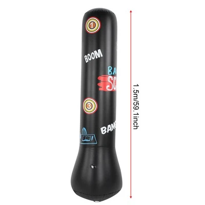 (1.4M -Schwarz)Boxing Boxsack Verdicken Aufblasbare Fitness Boxsack Freistehende - Bild 1 von 4