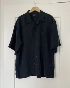 90s Vintage Haggar Camp Shirt Button Down Short Sleeve Rayon Blend Mens XL - Picture 1 of 10