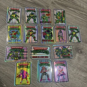 Vtg 1990 Teenage Mutant Ninja Turtles Selectra Prism Vending Sticker 15 Cards - Picture 1 of 15