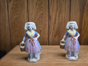 RARE OCCUPIED JAPAN VINTAGE - DUTCH GIRLS - 3 1/4" TALL - Picture 1 of 5