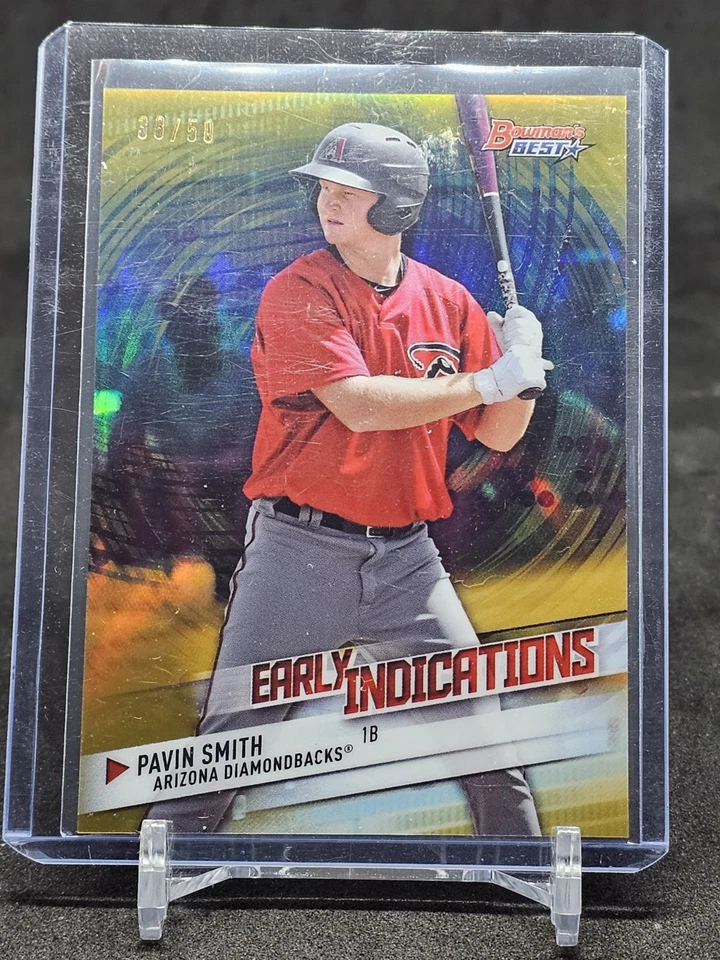 2018 Bowman's Best Early Indications Gold Refractor /50 Pavin Smith #EI-16 - Image 1 of 2