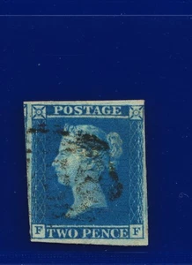 1841 SG14 2d Azul E1 (2) FF Fino Usado Cat £90 ehva - Imagen 1 de 3