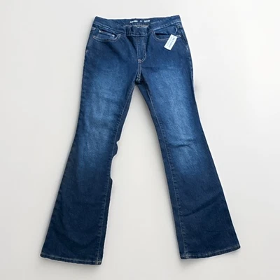 Jeans Old Navy Niñas XL 14/16 Corte Bota Ajustable Cintura Elástica Elastizada Oscura Nuevos con Etiquetas Foto 1 de 4