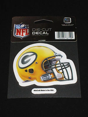 Nuevo Calcomanía Oficial Casco Troquelado NFL 3" x 3.5 Green Bay Packers WinCraft Foto 1 de 2