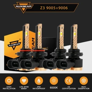 AUXBEAM Combo LED Headlight Bulbs 9005 9006 High and Low Beam Super Bright 6000K - Bild 1 von 12