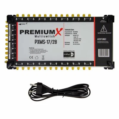 PremiumX Multischalter 17/28 Multiswitch Verteiler 4 Satelliten 28 Teilnehmer - Bild 1 von 4