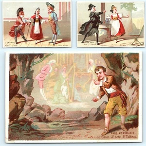 LOTE c1880s París teatro actores escena acto Hamelin Vision stock tarjeta comercial C13 - Imagen 1 de 7