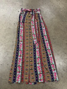 VINTAGE 1960's - 70's DAVID SMITH Button Front Hippie Style Skirt! Size 8! BOHO! - Picture 1 of 7