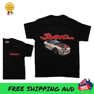 Toyota Supra Gold Convertible T-Shirt unisex Car ENTHUSIAST Drifting Drag JDM - Picture 1 of 6