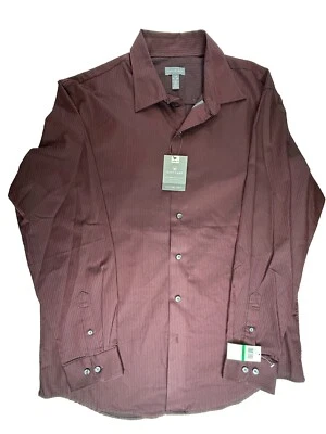 Camisa Van Heusen Para Hombre Grande 16 16/2 Rojo Oscuro Nueva Con Etiquetas Calce Clásico ¡Fácil Cuidado! Foto 1 de 4