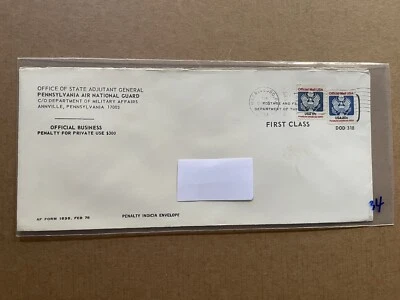 US 1986 Official Cover (34) +Bi-Value Franking #O130+O135=37C Rate +Neat Usage - Image 1 of 3