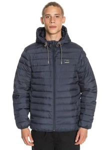 QUIKSILVER SCALY HOODED INSULATOR JACKET BLUE EQYJK03629 BYP0 MENS RRP £90 - Picture 1 of 6