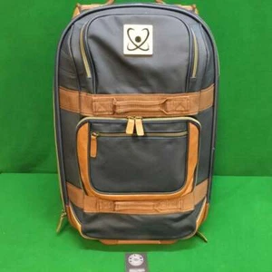Maleta de viaje de equipaje de mano expandible con ruedas estilo retro - azul marino y tostado - Imagen 1 de 6