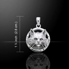 Jody Bergsma Long Hair Cat Katze Anhänger 925er Silber Symbol Schmuck - NEU