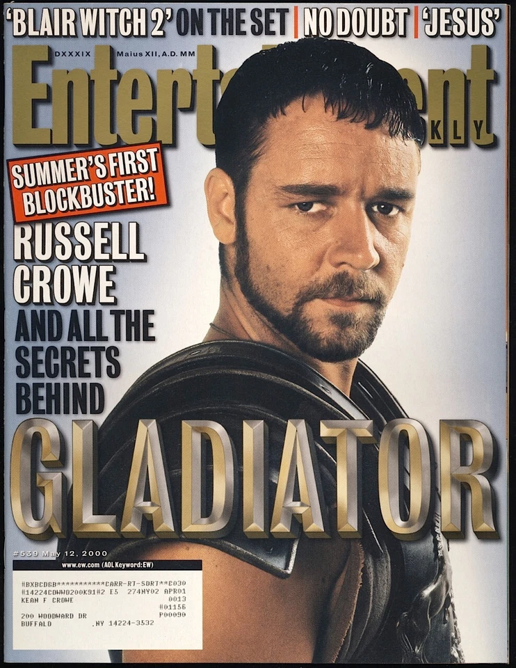 2000 ENTERTAINMENT WEEKLY #539 GLADIATOR Photo Cover RUSSELL CROWE Magazine - Image 1 of 1