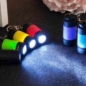 USB Wiederaufladbare Mini LED Taschenlampe Tasche Schlüsselanhänger Pocket Licht - Imagen 1 de 18