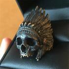 Gothic Black Skull Stainless Steel Ring For Mens Biker Gift Punk Rock Jewelry