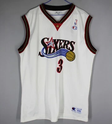 CAMISETA NBA PHILADELPHIA SIXERS 76ERS CAMPEÓN ALLEN IVERSON #3 BLANCA XXL Foto 1 de 4
