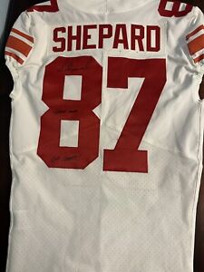 New York Giants Sterling Shepard #87 Signed Game Issued Jersey 100 Years