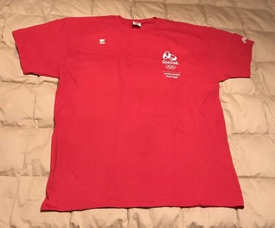 NUEVA Camiseta Rio 2016 Juegos Olímpicos Coca Cola Mundial Socios Anchos Talla X Grande  Foto 1 de 4