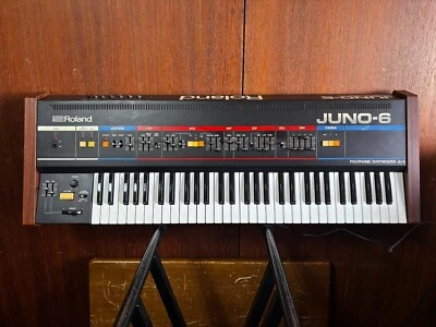 Roland Juno-6 polyphonic analog synthesizer w/ case ju6 Juno 60 106 - Image 1 of 4