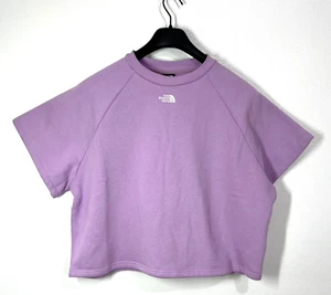 The North Face Filz Fleece Pullover Damen Large Cropped Boxy Fit Lila Baumwolle - Bild 1 von 12