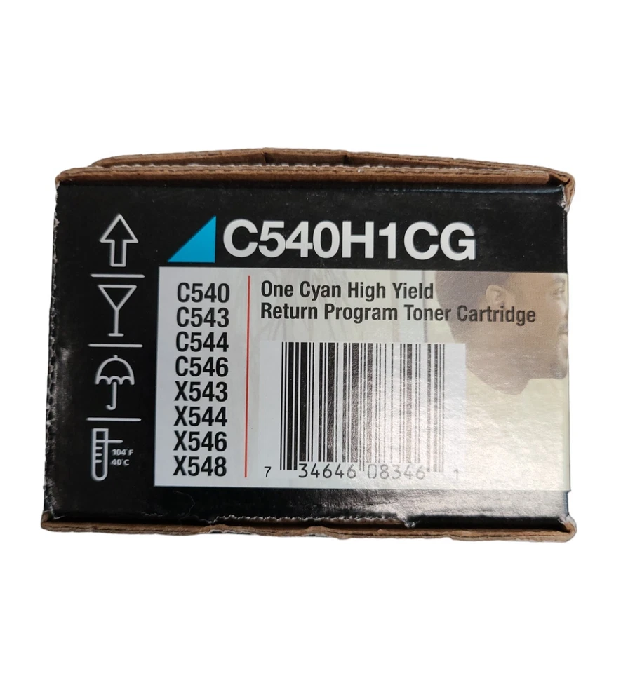 New Lexmark High Yield Toner Cartridge C540H1CG Cyan Ink Cartridge - Image 1 of 1